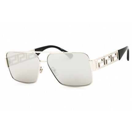 Versace Men's Sunglasses - Rectangular Silver Metal Full Rim Frame | VE2290 10016G ,