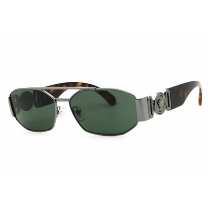 Versace Unisex Sunglasses - Gunmetal Metal Full Rim Oval Shape Frame | 0VE2287 100171 ,