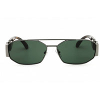 Versace Unisex Sunglasses - Gunmetal Metal Full Rim Oval Shape Frame | 0VE2287 100171 ,