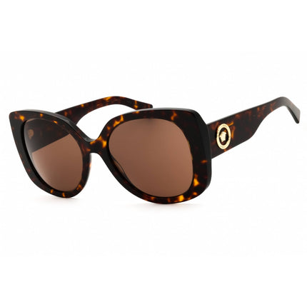 Versace Women's Sunglasses - Oversized Shape Havana Plastic Frame | 0VE4387 108/73 ,