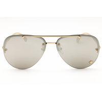 Versace Women Sunglasses - Pale Gold Metal Full Rim Aviator Frame | 0VE2231 12526G ,