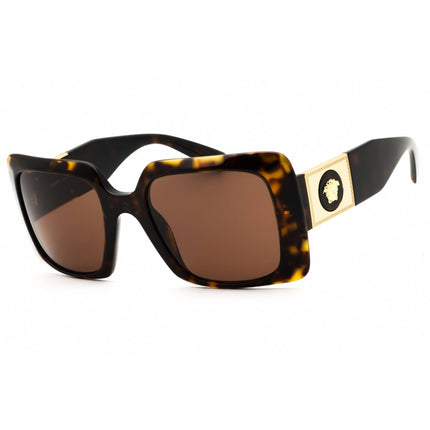 Versace Women's Sunglasses - Oversized Shape Havana Plastic Frame | 0VE4405 108/73 ,