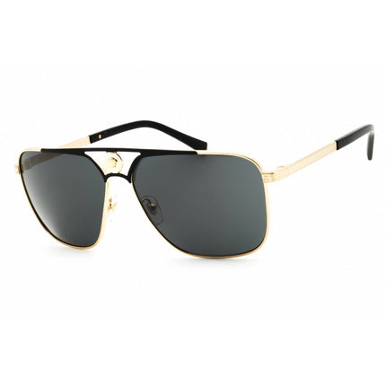 Versace Men Sunglasses - Gold Metal Full Rim Rectangular Shape Frame | 0VE2238 143687 ,