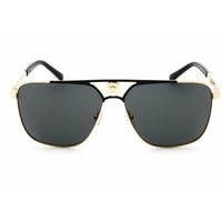 Versace Men Sunglasses - Gold Metal Full Rim Rectangular Shape Frame | 0VE2238 143687 ,