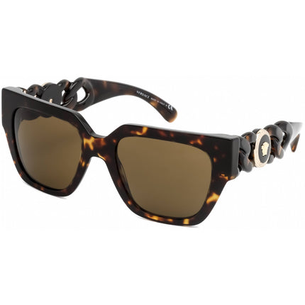 Versace Women's Sunglasses - Rectangular Shape Havana Acetate Frame | VE4409 108/73 ,