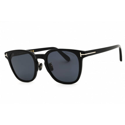 Tom Ford Unisex Sunglasses - Shiny Black Acetate Rectangular Frame | FT1051-K 01A ,