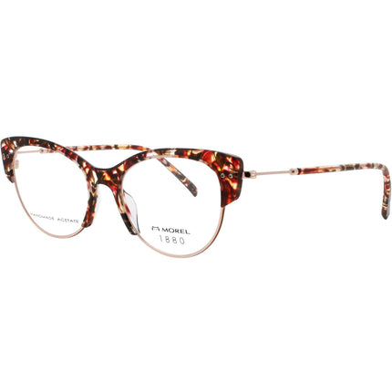 1880-Morel Men's Eyeglasses - Red Tortoise Metal/Acetate Cat Eye Frame | 60098M TP11 ,