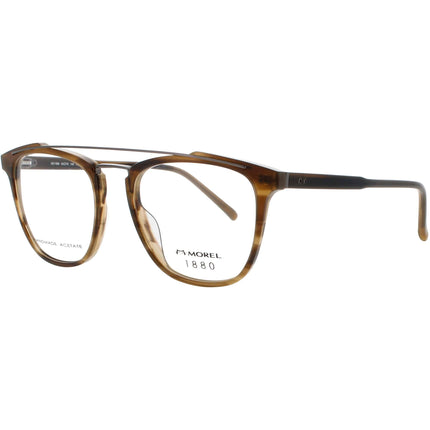 1880-Morel Men's Eyeglasses - Brown/Gunmetal Plastic Full Rim Frame | 60118M TG12 ,