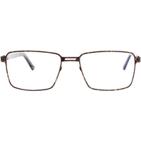Andy Wolf Men's Eyeglasses - Brown Metal/Acetate Square Shape Full Rim Frame | MOORE B ,
