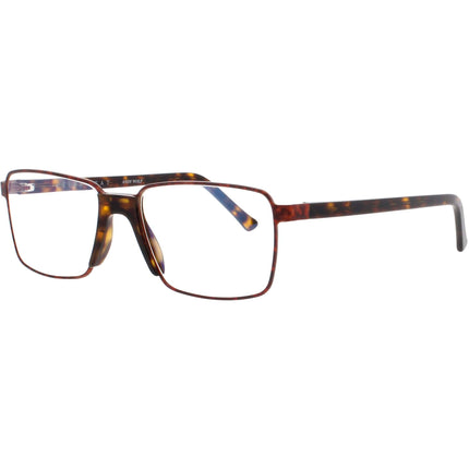 Andy Wolf Men's Eyeglasses - Brown Metal/Acetate Square Shape Full Rim Frame | MOORE E ,