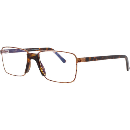 Andy Wolf Men's Eyeglasses - Brown Metal/Acetate Square Shape Full Rim Frame | MOORE F ,
