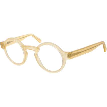 Andy Wolf Unisex Eyeglasses - Yellow Acetate Round Shape Full Rim Frame | 4522 H ,