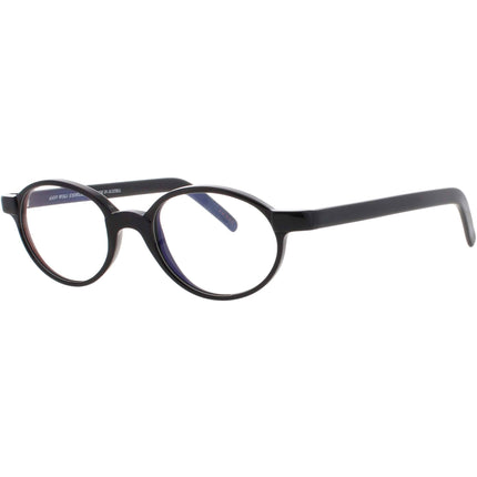 Andy Wolf Unisex Eyeglasses - Black Acetate Oval Shape Full Rim Frame | 4454 I ,