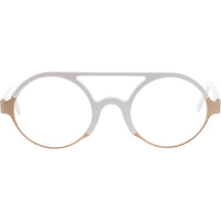Andy Wolf Unisex Eyeglasses - Gold Metal/Acetate Oval Shape Full Rim Frame | CHEN E ,