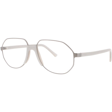 Andy Wolf Unisex Eyeglasses - Silver Metal/Acetate Geometric Shape Frame | CONGLETON E ,