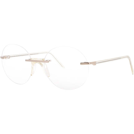 Andy Wolf Unisex Eyeglasses - Gold Metal/Acetate Oval Shape Rimless Frame | IGNACIO D ,
