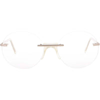 Andy Wolf Unisex Eyeglasses - Gold Metal/Acetate Oval Shape Rimless Frame | IGNACIO D ,