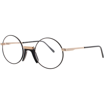 Andy Wolf Unisex Eyeglasses - Black Metal/Acetate Oval Shape Full Rim Frame | ROSS A ,