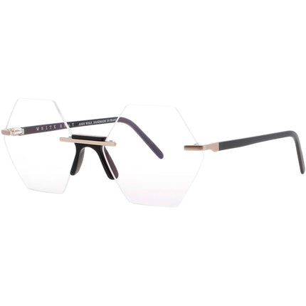 Andy Wolf Unisex Eyeglasses - Black Metal/Acetate Geometric Shape Frame | TRISTAN A ,