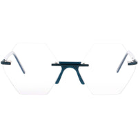 Andy Wolf Unisex Eyeglasses - Green Metal/Acetate Geometric Shape Frame | TRISTAN E ,