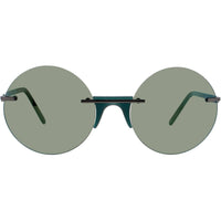 Andy Wolf Unisex Sunglasses - Green Metal/Acetate Rimless Frame | ZAIRE SUN COL E ,