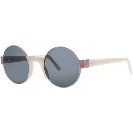 Andy Wolf Unisex Sunglasses - White/Pink Round Full Rim Frame | MUKHINA SUN COL F ,