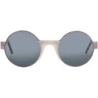 Andy Wolf Unisex Sunglasses - White/Pink Round Full Rim Frame | MUKHINA SUN COL F ,