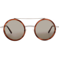 Andy Wolf Unisex Sunglasses - Silver/Havana Round Full Rim Frame | BLISS SUN COL D ,