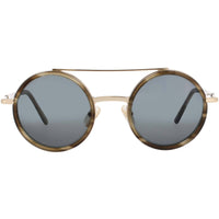 Andy Wolf Unisex Sunglasses - Gold/Havana Round Shape Full Rim Frame | BLISS SUN COL E ,