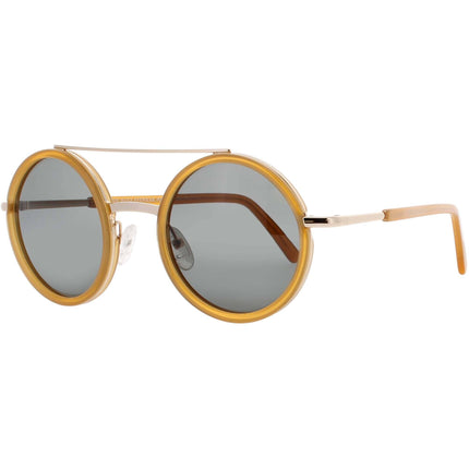 Andy Wolf Unisex Sunglasses - Gold/Orange Round Shape Full Rim Frame | BLISS SUN COL I ,