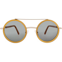 Andy Wolf Unisex Sunglasses - Gold/Orange Round Shape Full Rim Frame | BLISS SUN COL I ,