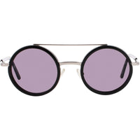 Andy Wolf Unisex Sunglasses - Silver/Black Round Full Rim Frame | BLISS SUN COL J ,