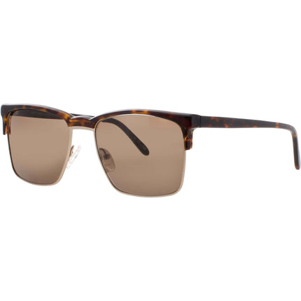 Andy Wolf Unisex Sunglasses - Gold/Brown Rectangular Shape Frame | COMFORT SUN COL F ,