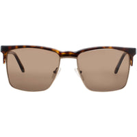 Andy Wolf Unisex Sunglasses - Gold/Brown Rectangular Shape Frame | COMFORT SUN COL F ,