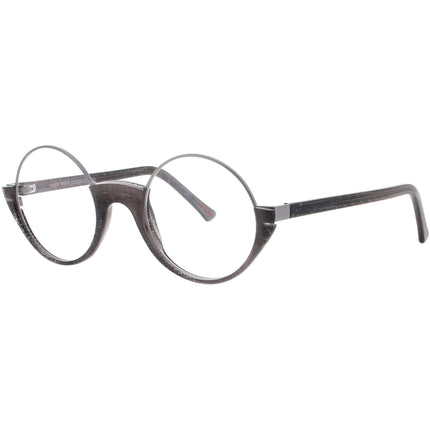 Andy Wolf Women's Eyeglasses - Grey Metal/Acetate Round Shape Full Rim Frame | 5041 M ,