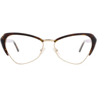 Andy Wolf Women's Eyeglasses - Brown Metal/Acetate Cat Eye Full Rim Frame | 5047 B ,