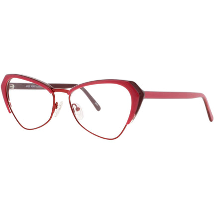 Andy Wolf Women's Eyeglasses - Berry Metal/Acetate Cat Eye Full Rim Frame | 5047 K ,