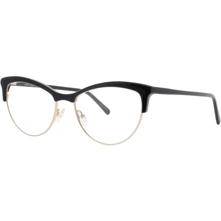 Andy Wolf Women's Eyeglasses - Black Metal/Acetate Cat Eye Full Rim Frame | 5081 A ,