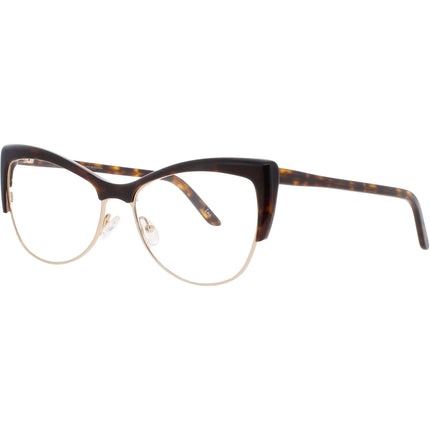 Andy Wolf Women's Eyeglasses - Brown Metal/Acetate Cat Eye Full Rim Frame | 5082 B ,