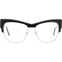 Andy Wolf Women's Eyeglasses - Black Metal/Acetate Cat Eye Full Rim Frame | 5084 A ,