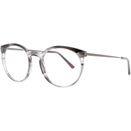 Andy Wolf Women's Eyeglasses - Grey Metal/Acetate Oval Shape Full Rim Frame | 5074 E ,