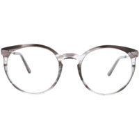 Andy Wolf Women's Eyeglasses - Grey Metal/Acetate Oval Shape Full Rim Frame | 5074 E ,
