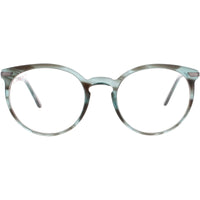Andy Wolf Women's Eyeglasses - Teal Metal/Acetate Oval Shape Full Rim Frame | 5074 G ,