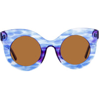 Andy Wolf Women's Sunglasses - Blue Acetate Cat Eye Shape Frame | MILLICENT SUN COL F ,