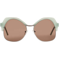 Andy Wolf Women's Sunglasses - Green Metal/Acetate Full Rim | ONE HEART SUN COL E ,