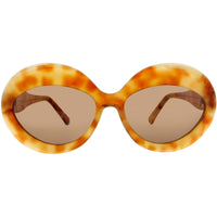 Andy Wolf Women's Sunglasses - Brown Acetate Full Rim Frame | RISING HIGH SUN COL C ,