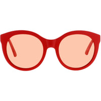 Andy Wolf Women's Sunglasses - Red Acetate Round Shape Full Rim Frame | ZORA SUN COL F ,