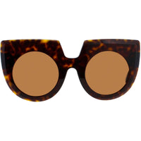 Andy Wolf Women's Sunglasses - Havana Acetate Oversized Shape Frame | DAPHNE SUN COL B ,