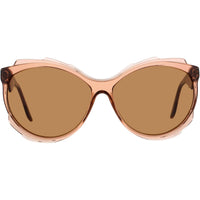 Andy Wolf Women's Sunglasses - Brown Acetate Cat Eye Shape Frame | ABIGAIL SUN COL C ,