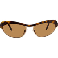 Andy Wolf Women's Sunglasses - Gold/Havana Cat Eye Full Rim Frame | AKIRA SUN COL B ,